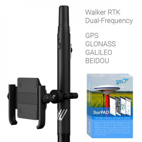 Компактний двочастотний GNSS приймач Walker RTK SurPAD