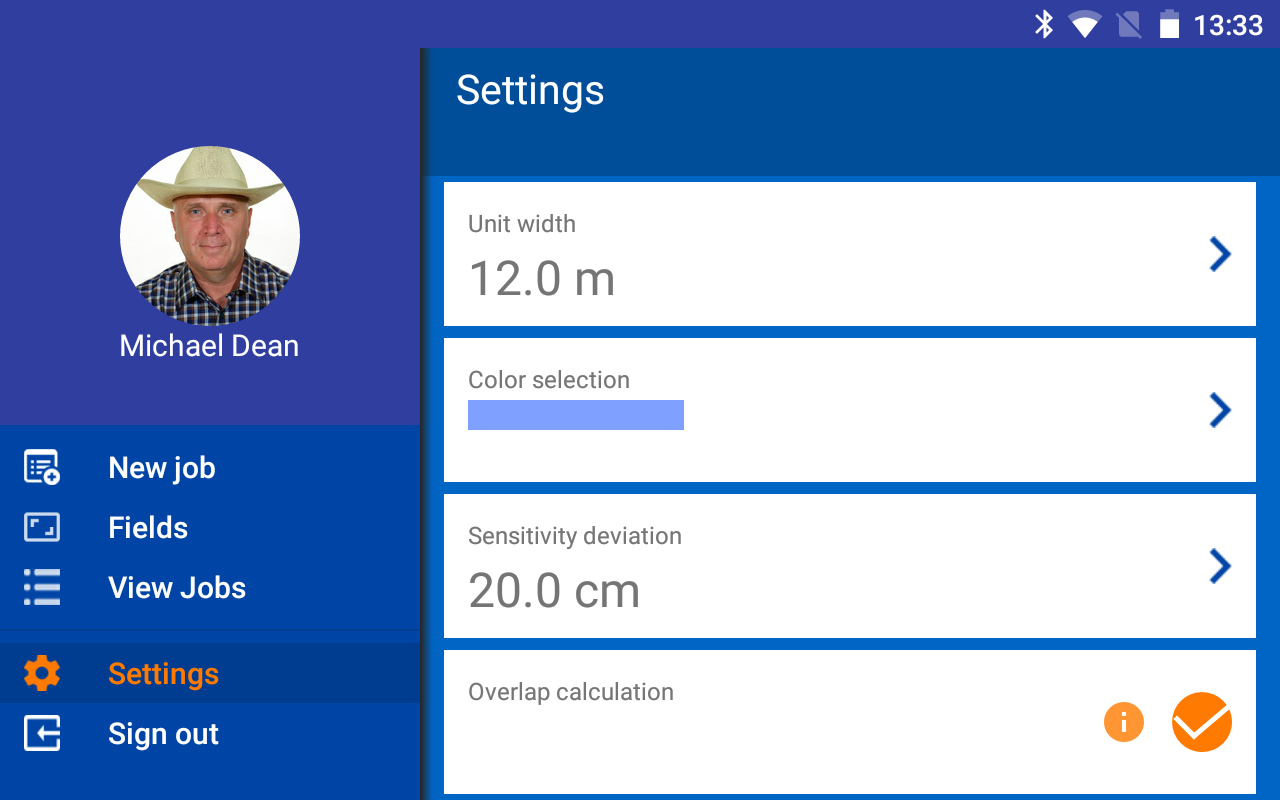 geotrack mobile application for agricultural guidance